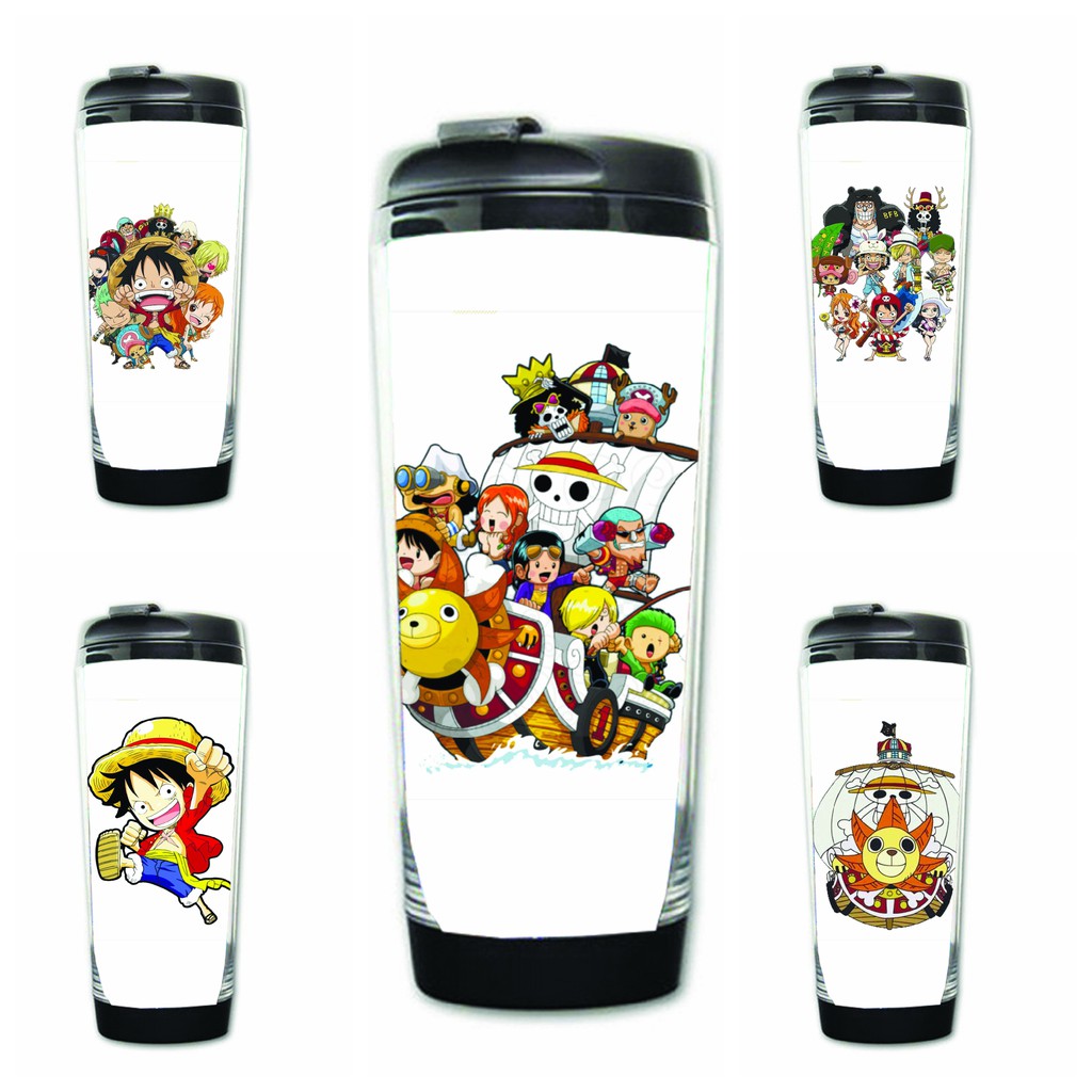 Bình đựng nước in hình One Piece anime chibi m01