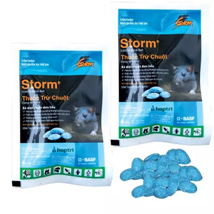 Thuốc diệt chuột chống đông máu Storm - Gói 20 viên - Sản phẩm của BASF (CHLB Đức)