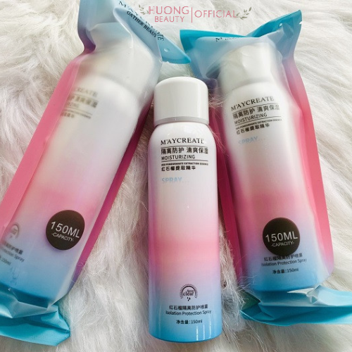 Xịt chống nắng Maycreate 150ml nâng tone dưỡng ẩm cho da