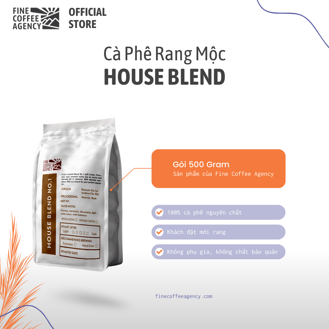 Cà phê House Blend - Robusta & Arabica (500 Gram)
