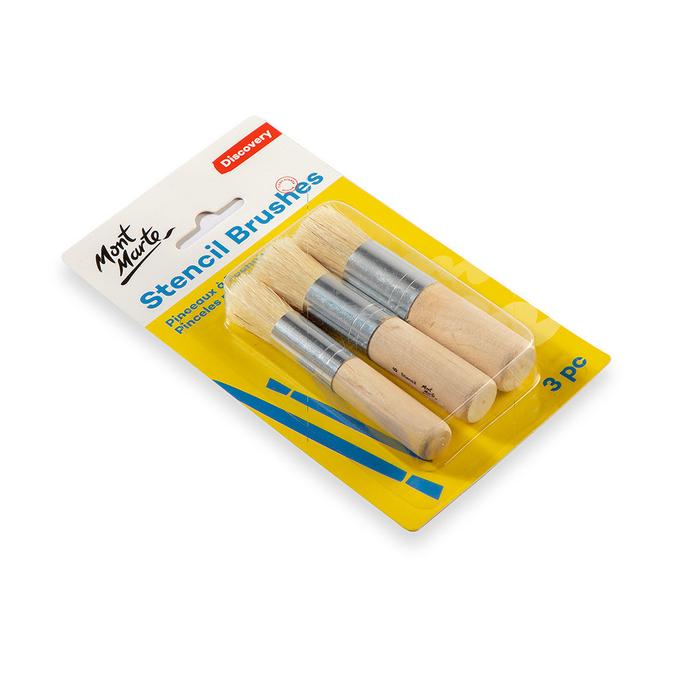 [Giao Hỏa Tốc] Bộ 3 Cọ Stencil Mont Marte - Studio Stencil Brushes Pkt 3 - MAA0021