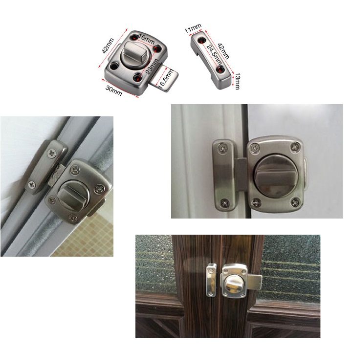 CHỐT CỬA XOAY TRÁI  PHẢI HỢP KIM KẼM LOẠI NHỎ - 573