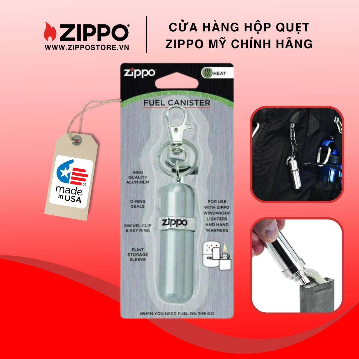 Bình Đựng Xăng Di Động Chuyên Dụng Zippo