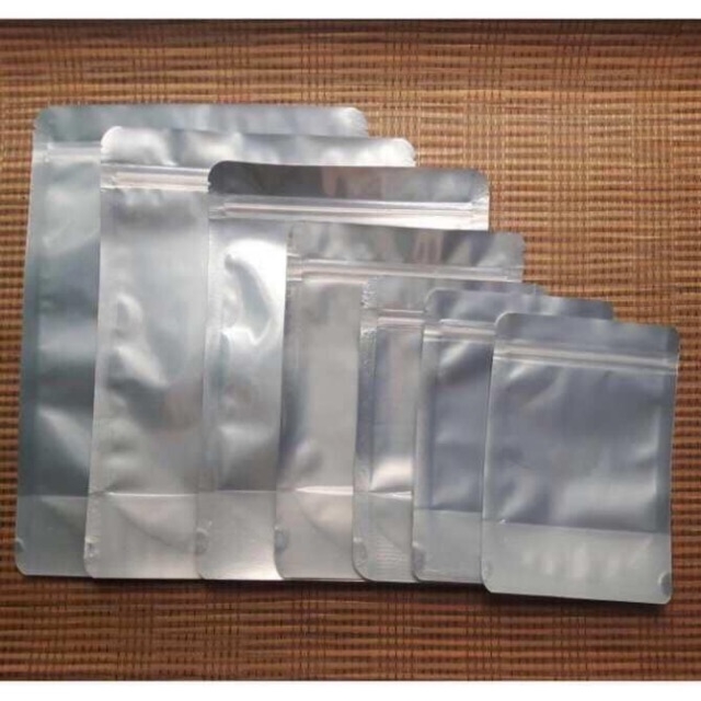 1 túi Zip Bạc Đáy Đứng (1mặt bạc 1mặt trong) Full size