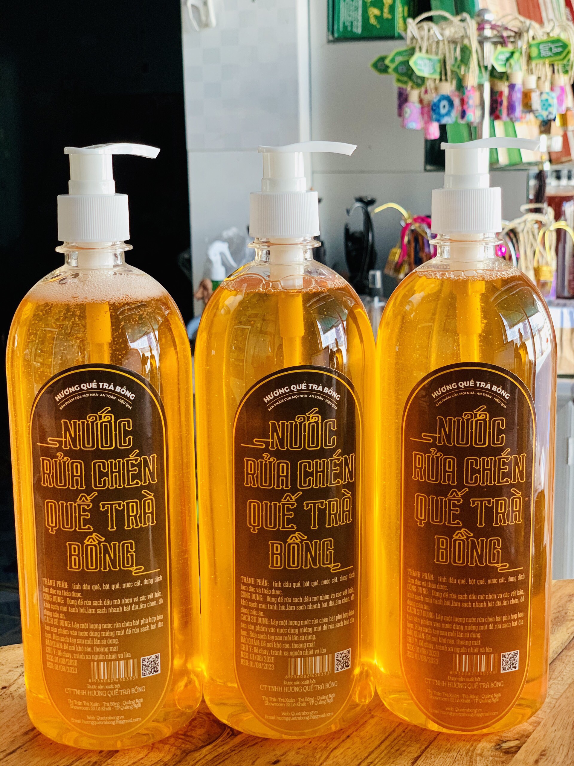 Nước Rửa Chén Hương Quế Trà Bồng 1 Lít