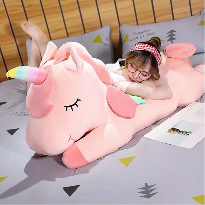 Gối Mền 3 Trong 1 Gấu Bông Kỳ Lân Dài 60cm, Gấu Bông Pony Nhập Khẩu, Hình Như Nào Mẫu Như vậy