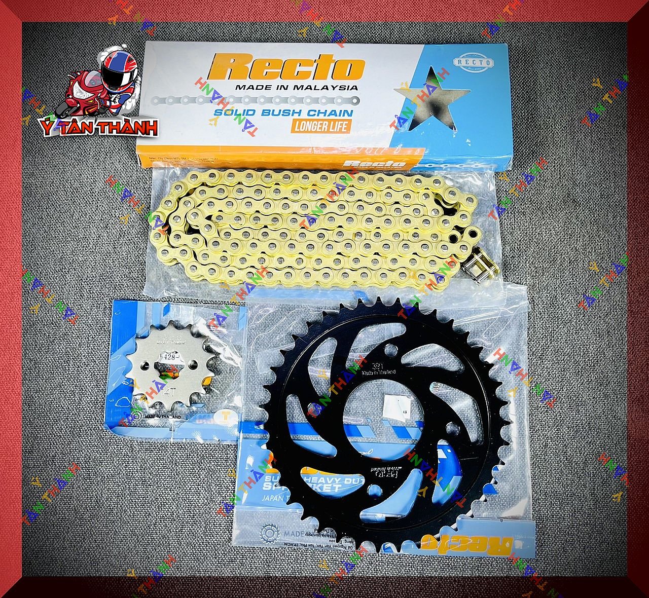 Bộ nhông sên đĩa Recto Satria,Rader Fi đủ size đĩa MS15