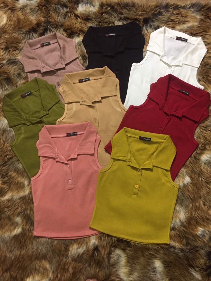 [HCM]Áo thun sát nách có cổ crop top 40k 35-50kg