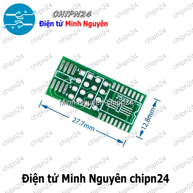 [2 cái] (K94) Đế chuyển SOP8 SOP16 to DIP8 (PCB chuyển, Mạch chuyển) - HH001570