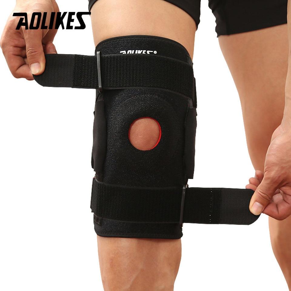 Đai bó bảo vệ đầu gối cao cấp AOLIKES A-7907 thanh hợp kim nhôm trợ lực dây chằng khớp gối Sport Knee Protector