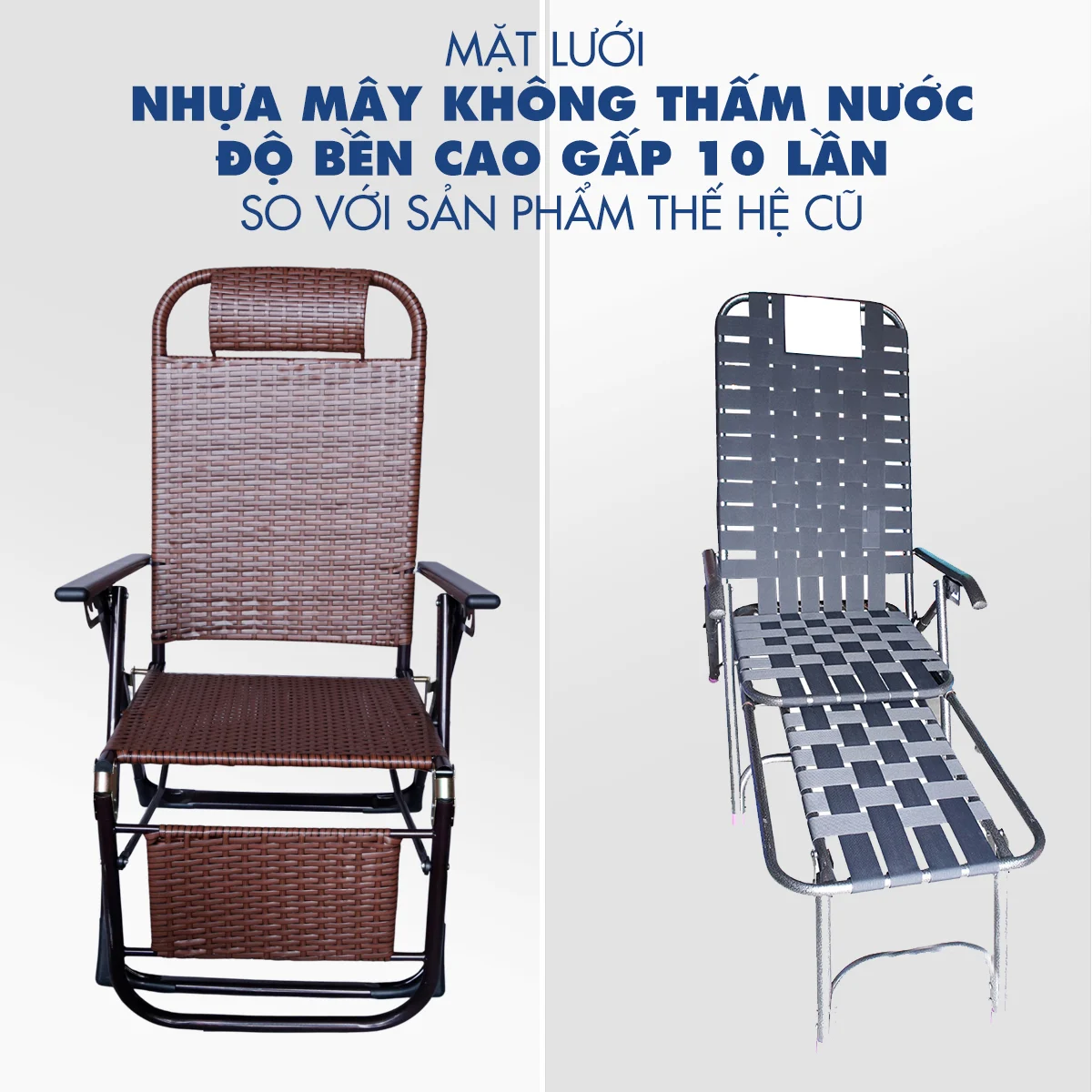 Ghế xếp thư giãn kèm nệm Kachi