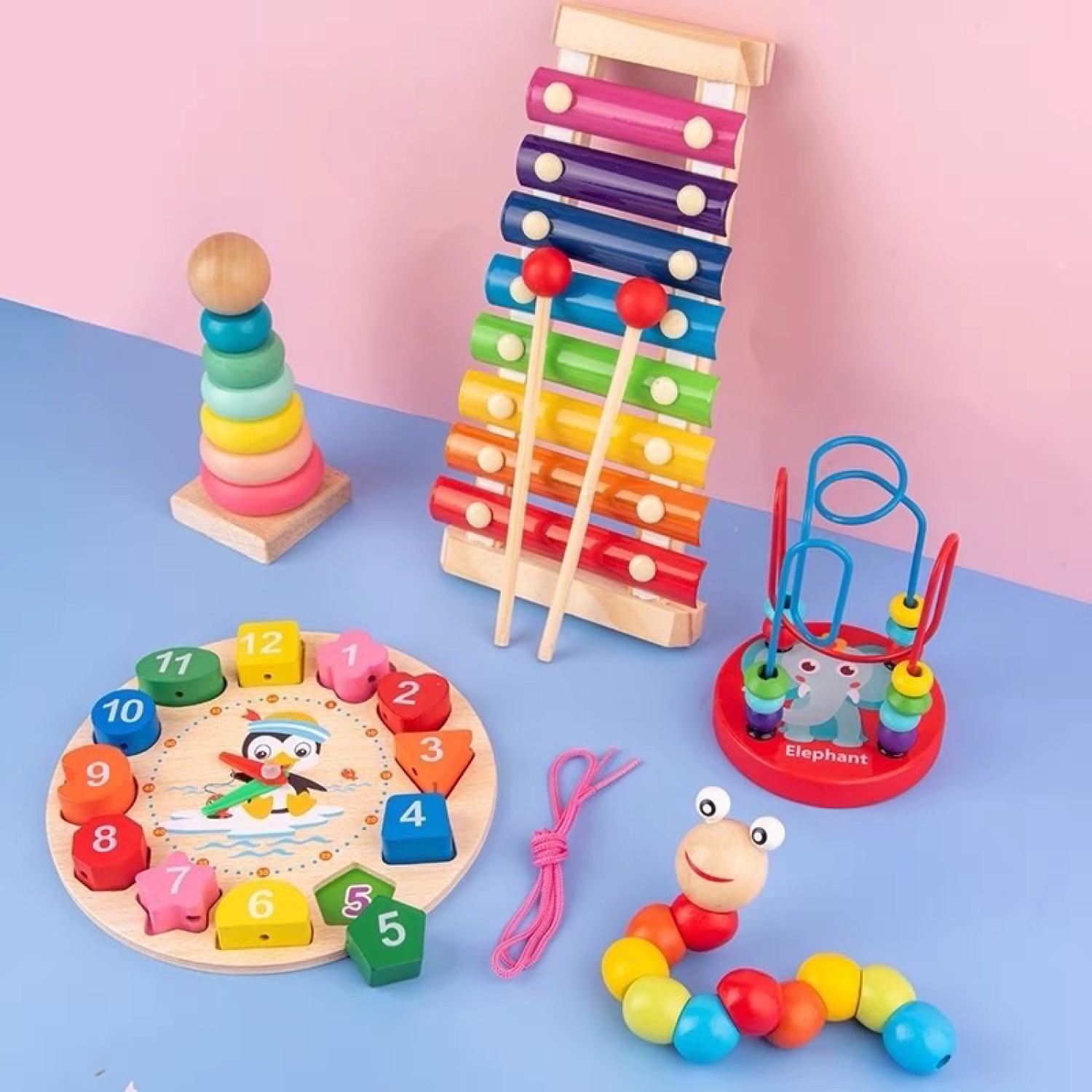 Combo 6 món đồ chơi gỗ thông minh baostore triển tư duy, trí tuệ cho bé - ảnh sản phẩm 2