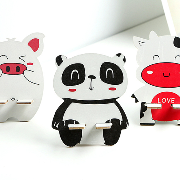 Giá đỡ điện thoại để bàn gỗ ép hình thú cute