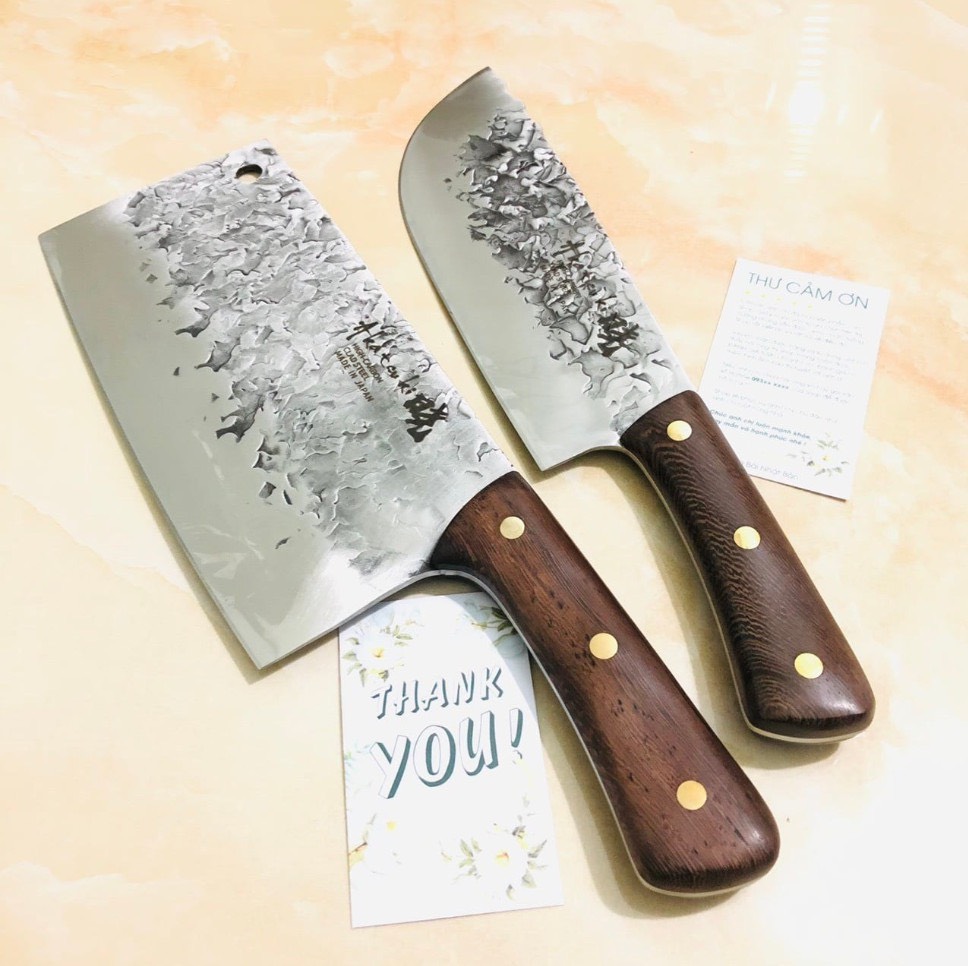 Bộ dao nấu bếp bếp nhật bản hàng bãi Akatsuki chặt xương thái rau thịt - Dao vân búa chuyên dụng cho nhà bếp - Dao cắt thịt kiểu cũ Đầu bếp đầu bếp Cắt xương đặc biệt