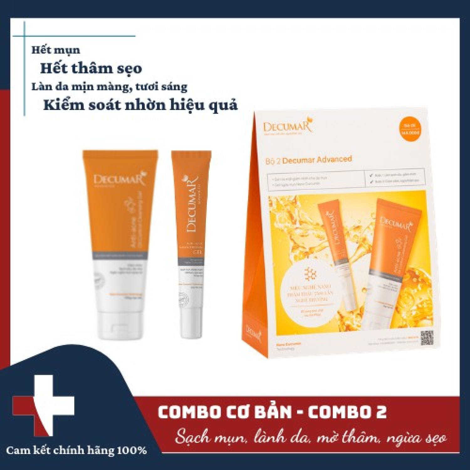 Combo dưỡng da dành cho da mụn decumar advanced