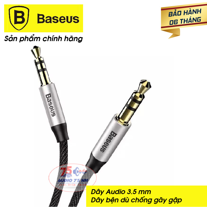 {CHính hãng} Cáp Aux Audio 3.5mm Baseus M30 - Dây cáp âm thanh 3.5 chất lượng cao dài từ 0.5M-1.5M