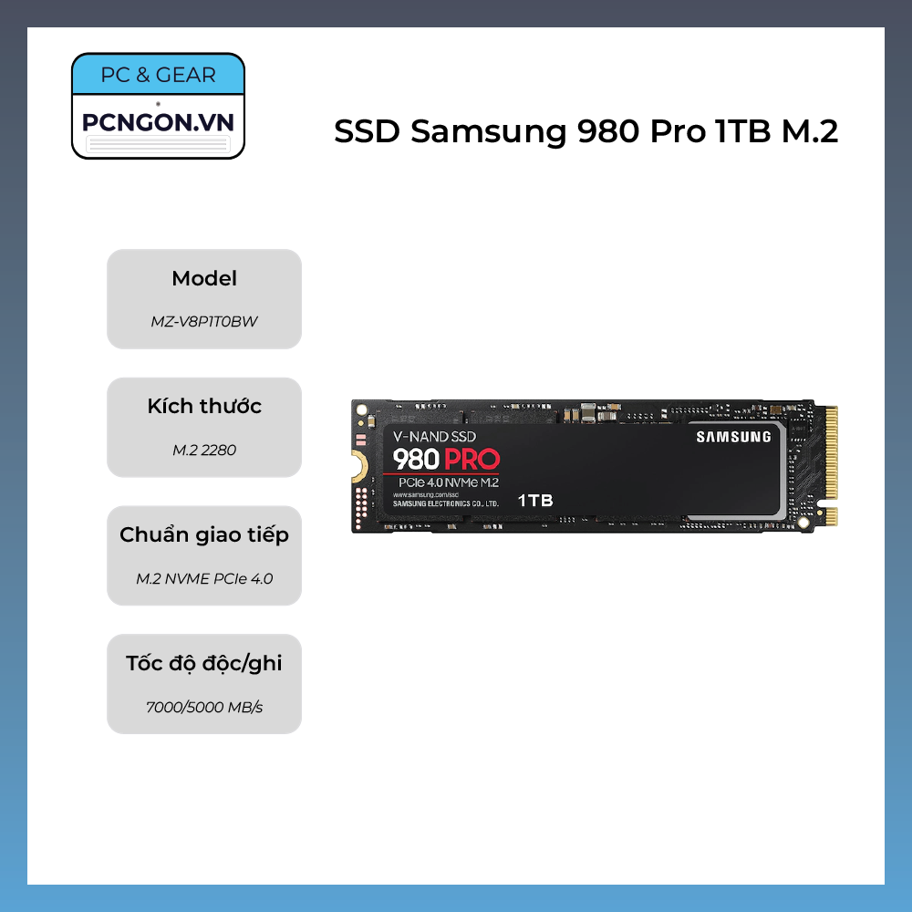Samsung 980 pro 1tb m.2 nvme pcie 4.0 ssd