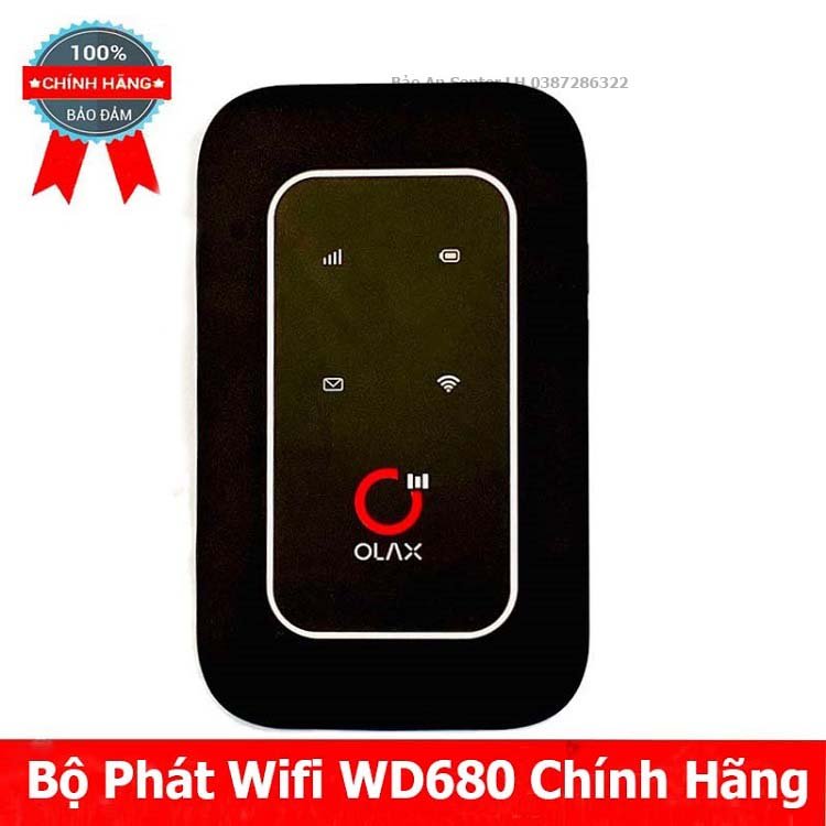 Cục phát wifi olax wd680 phát mạng 4g sóng wifi di động từ sim 4g điện thoại- tốc độ cực mạnh chuẩn 4g lte pin khủng