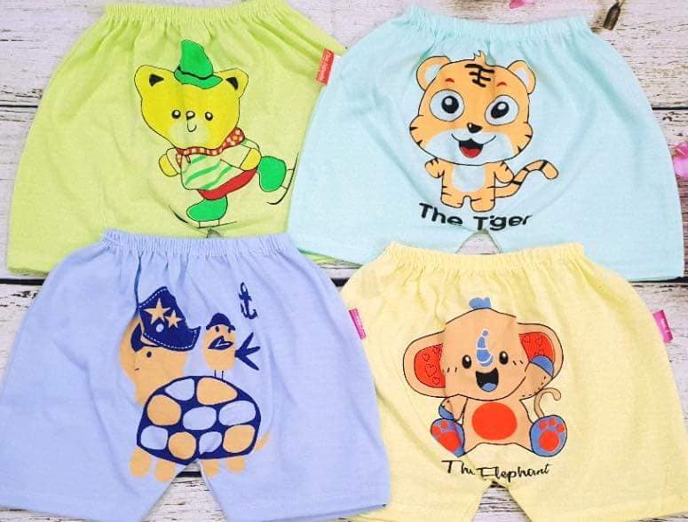 Combo 10 quần đùi cotton 2 chiều cho bé trai bé gái