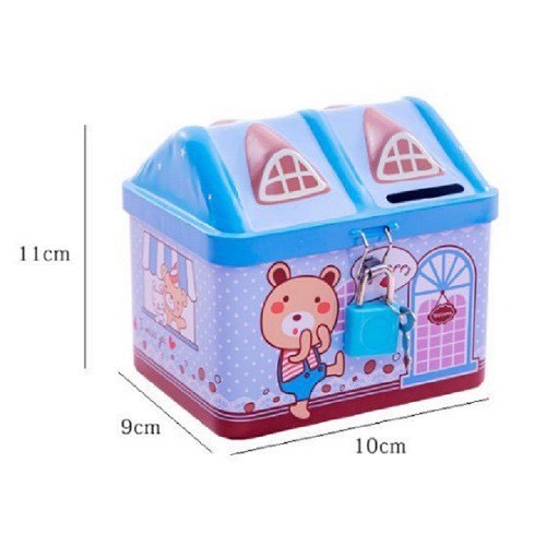 Két sắt mini hình ngôi nhà cho bé