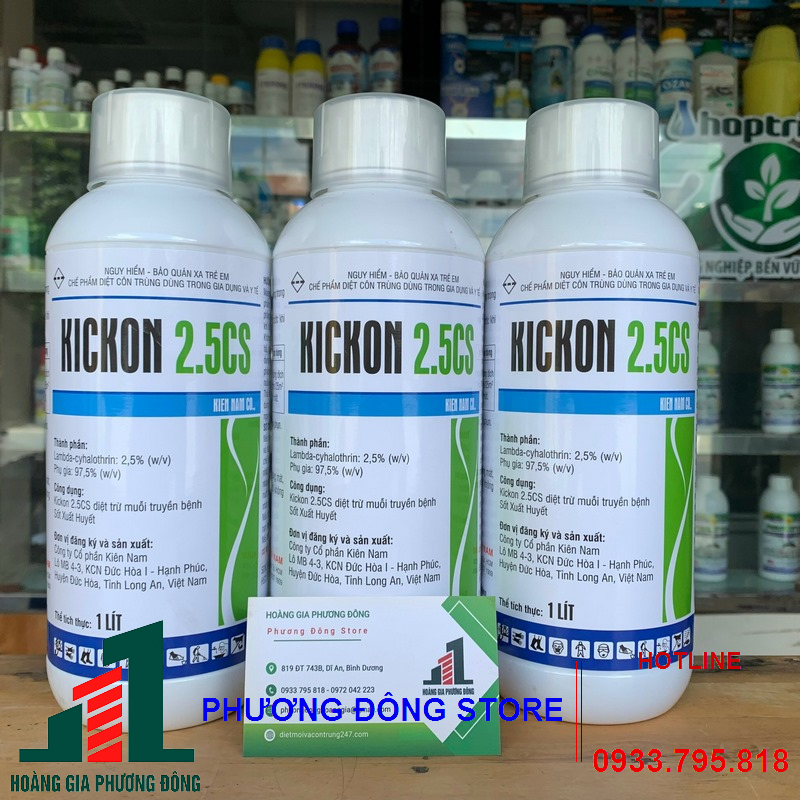 Thuốc diệt muỗi và côn trùng Kickon 2.5CS ( chai 1 lít )