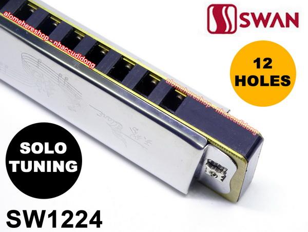 Kèn harmonica Swan 12 lỗ SW1224 Solo Tuning key C