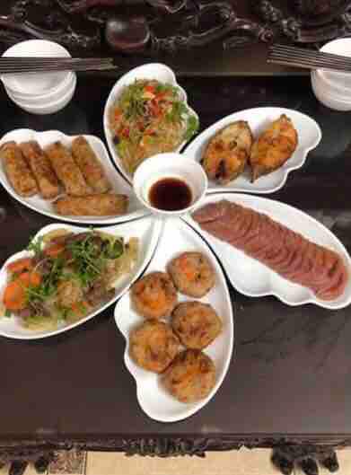 Bộ đĩa cánh tiên 6 cánh gốm sứ Bát Tràng