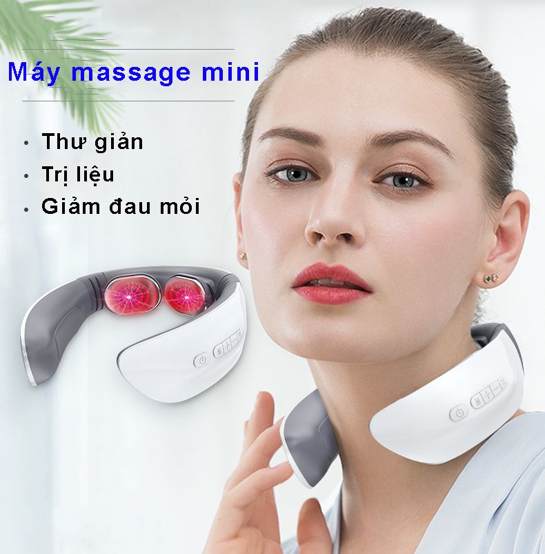 Máy massage cổ vai gáy đa chức năng, pin sạc 5V/500mA giải pháp vật lý trị liệu hiệu quả - Bảo hành 3 tháng