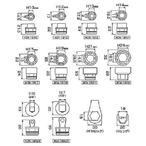[HCM]Bộ vặn ốc đa năng No.AOA-19S2 Anex Nhật Bản