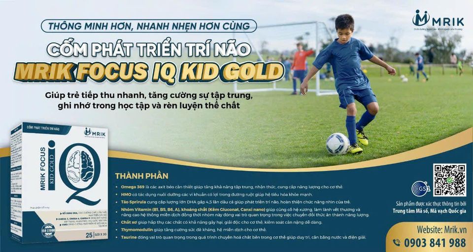 Cốm phát triển trí não Mrik Focus IQ Kid Gold
