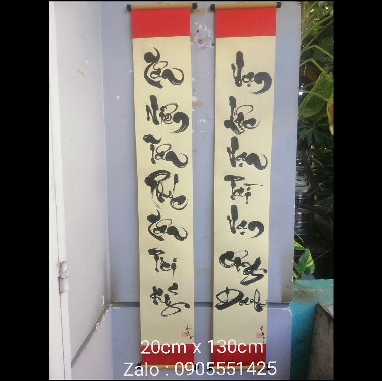 Câu đối tết. Câu đối thư pháp trang trí tết .