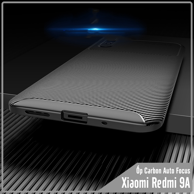 Ốp lưng cho Xiaomi Redmi 9A chống sốc Carbon