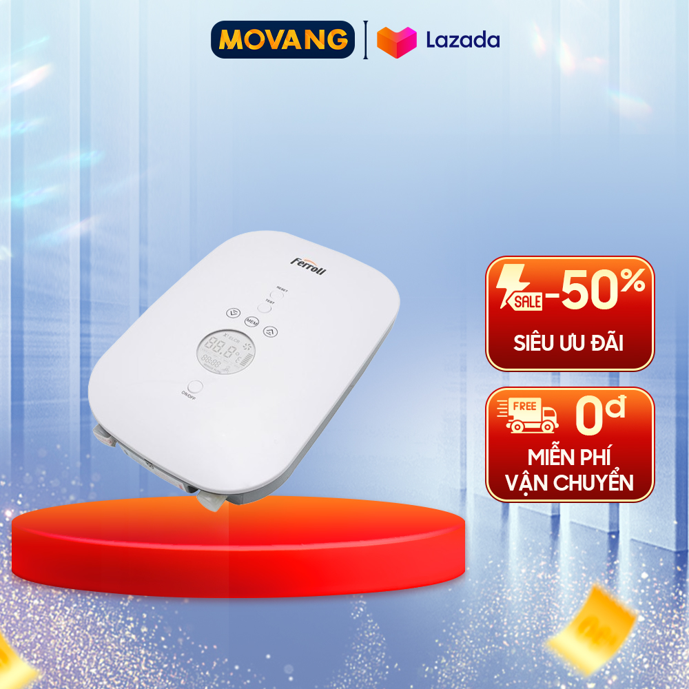 [GIAO TẠI HCM] - Divo SDN Máy nước nóng Ferroli DIVO SDN 4.5 kW -Công suất làm nóng:4500 W Nhiệt độ tối đa:55 độ C