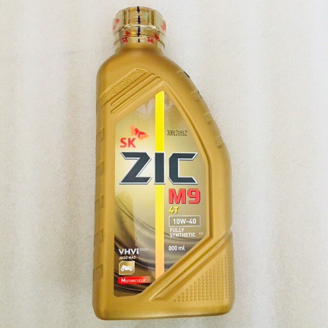 Nhớt Zic M9 4T 10W40 800ml- Dầu nhớt tổng hợp toàn phần Hàn Quốc