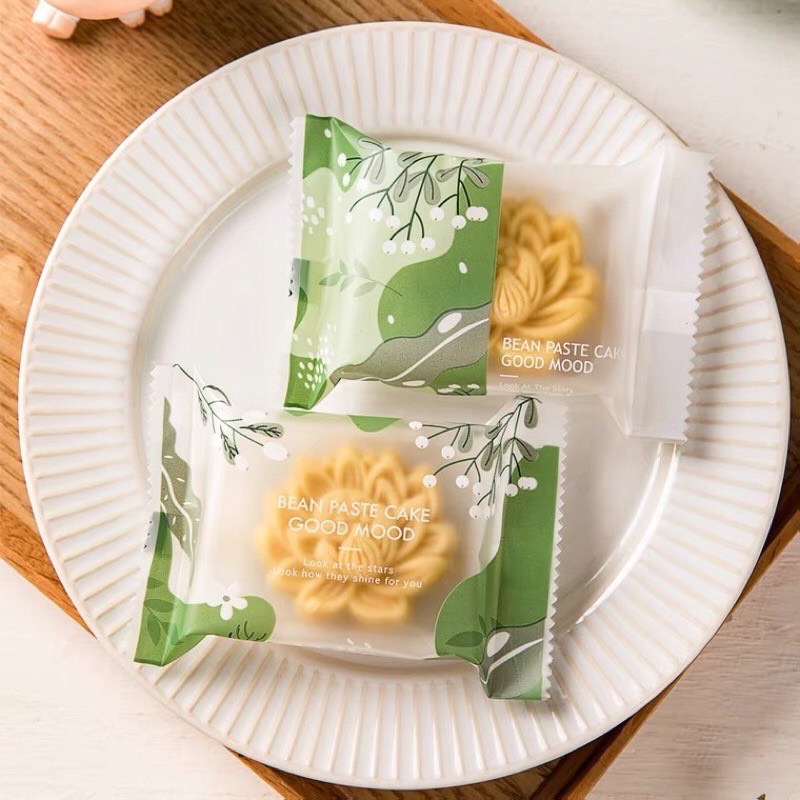 Set 100 Bộ Khay, túi đựng bánh dứa, bánh trung thu
