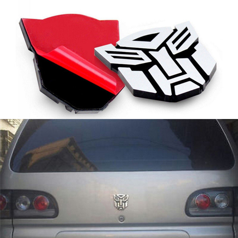 Tem dán, decal 3d logo transformers autobot trang trí xe hơi độc đáo sáng tạo
