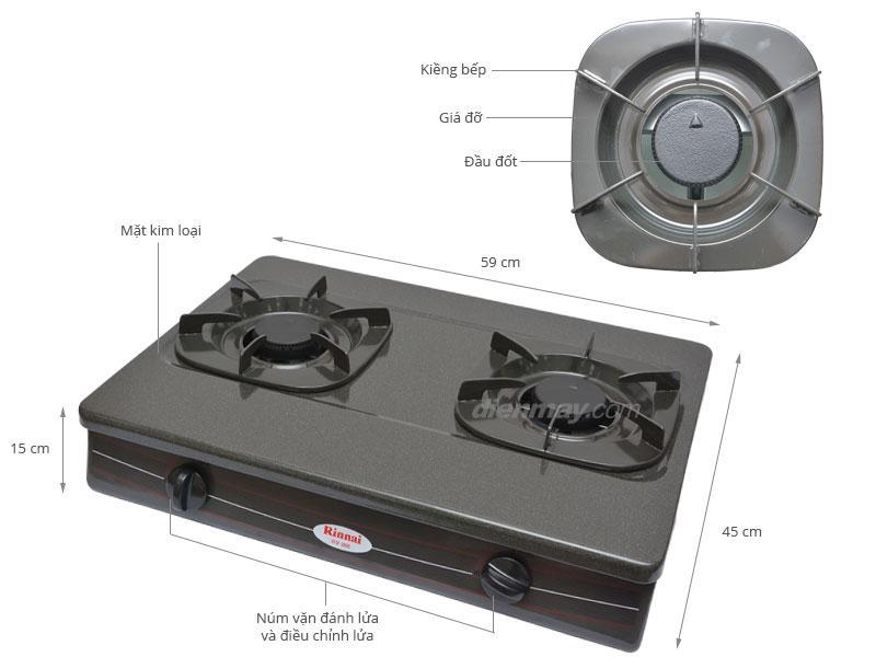 Bếp gas đôi Rinnai RV-360 GMN (Đen)