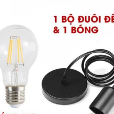 [HCM]Bộ đui đế thả 1 mét và bóng đèn LED