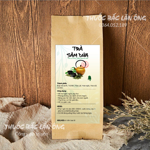 Trà sâm dứa, vị ngọt dịu, đậm vị trà, hương sâm dứa, thanh mát, giải khát, phù hợp mọi lứa tuổi