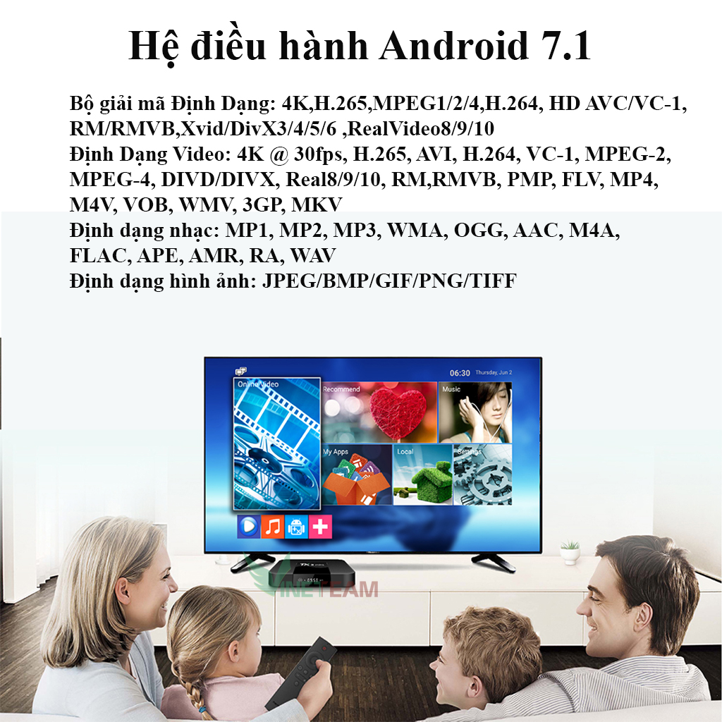 Android Tivi Box TX3 Mini RAM 2GB bộ nhớ trong 16GB  Chipset S905W Android 9.0 - Bảo hành 1 năm