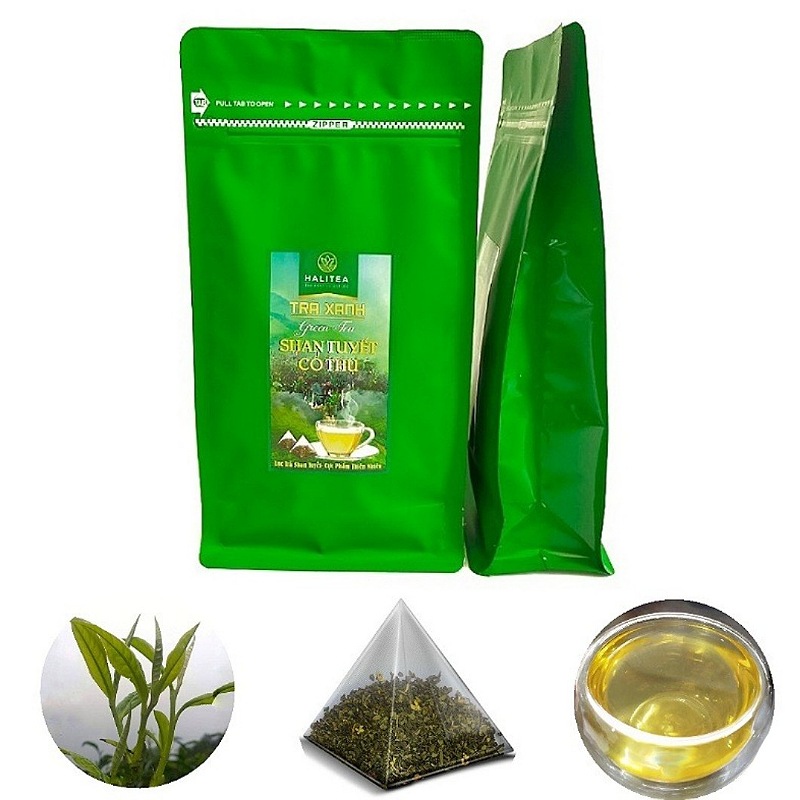 Trà Shan Tuyết Cổ Thụ Tà Xùa Túi Tam Giác Cực Phẩm Thiên Nhiên Túi Zipper 40 Gói X5gr