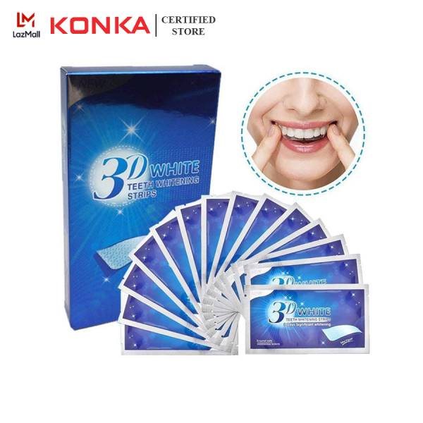 Miếng dán trắng răng 3D White Teeth Whitening Strip làm trắng răng nhanh chóng tiện lợi dễ sử dụng giá rẻ