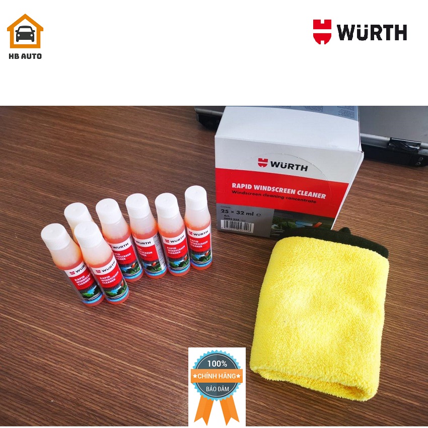 [FreeshipMAX] [HCM]Nước Rữa Kính Ô tô Wurth Rapid Windscreen Cleaner 32ml 0892333