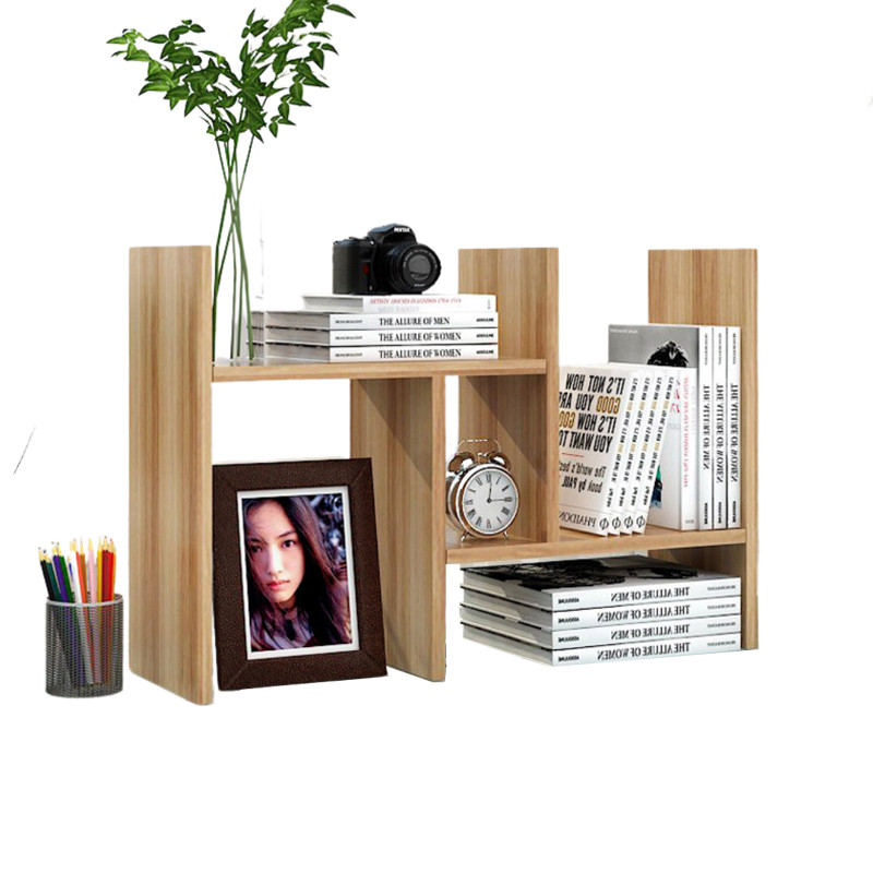 Kệ sách để bàn gỗ đa năng lắp ghép, giá sách mini