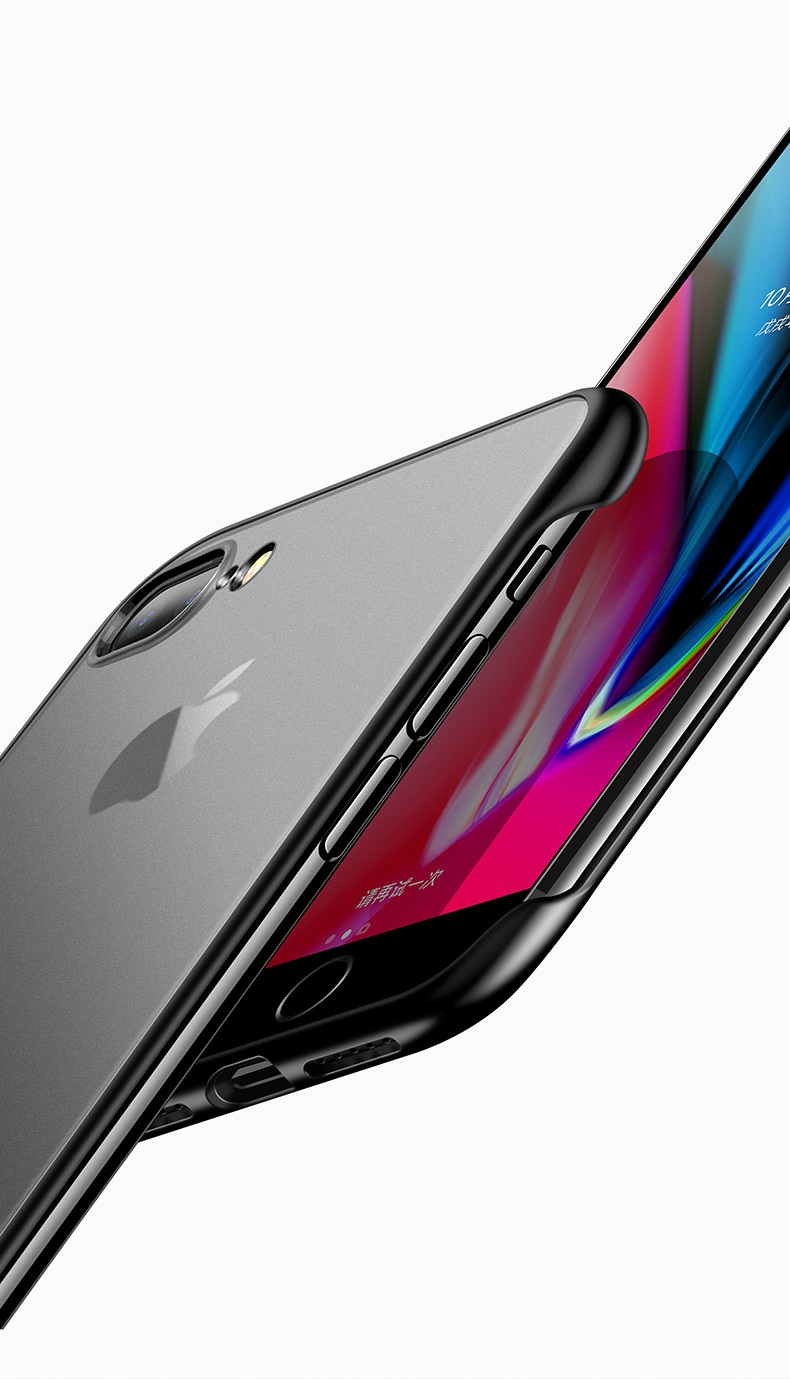 Ốp lưng nhám mờ không bo viền Iphone 7 Plus hạn chế vân tay