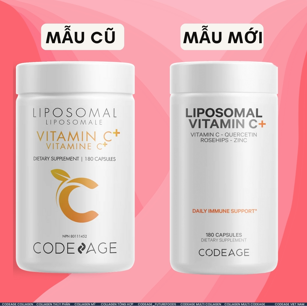 Combo Sáng Da, Chống Lão Hóa Và Chống Nắng Codeage Collagen Peptides + Codeage Liposomal Vitamin C