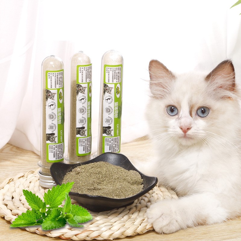 Cỏ mèo Catnip, CỎ BẠC HÀ SMALL LEOPARD CHO MÈO (45ml)