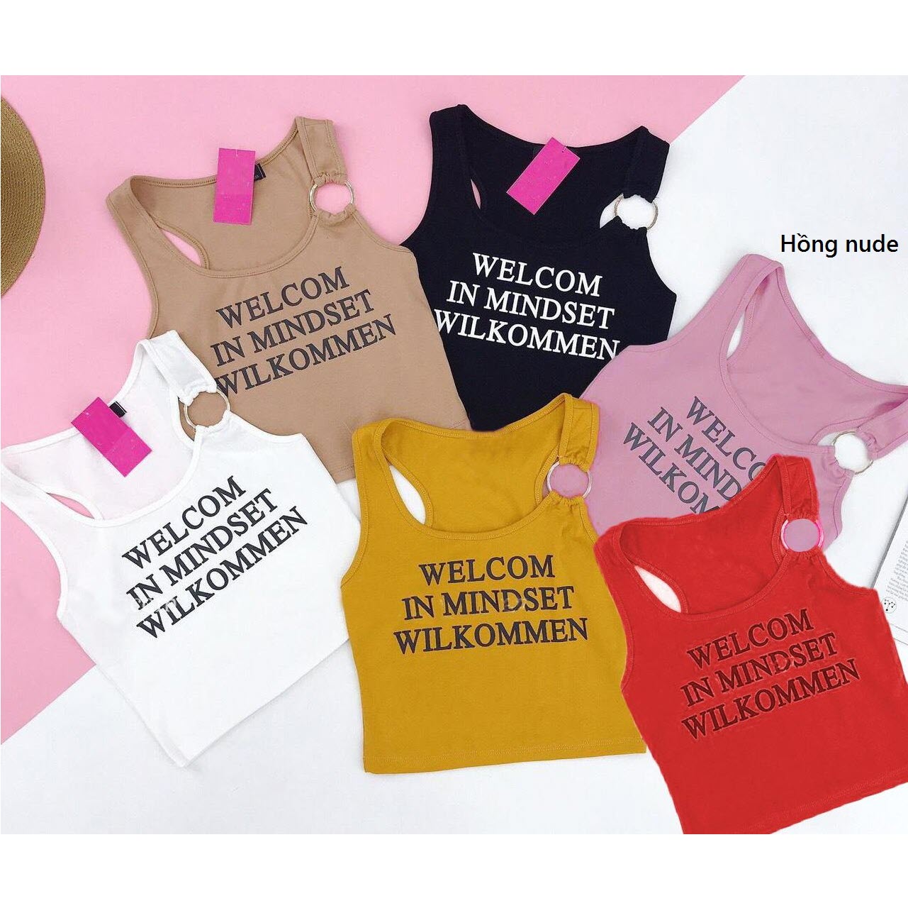 [HCM]Áo thun bé gái sport body ôm lửng kiểu ba lỗ phong cách thể thao mẹ bé có thể mặc cùng nhau - Quần áo trẻ em - SockiMall (Màu Hồng nude) (200530)