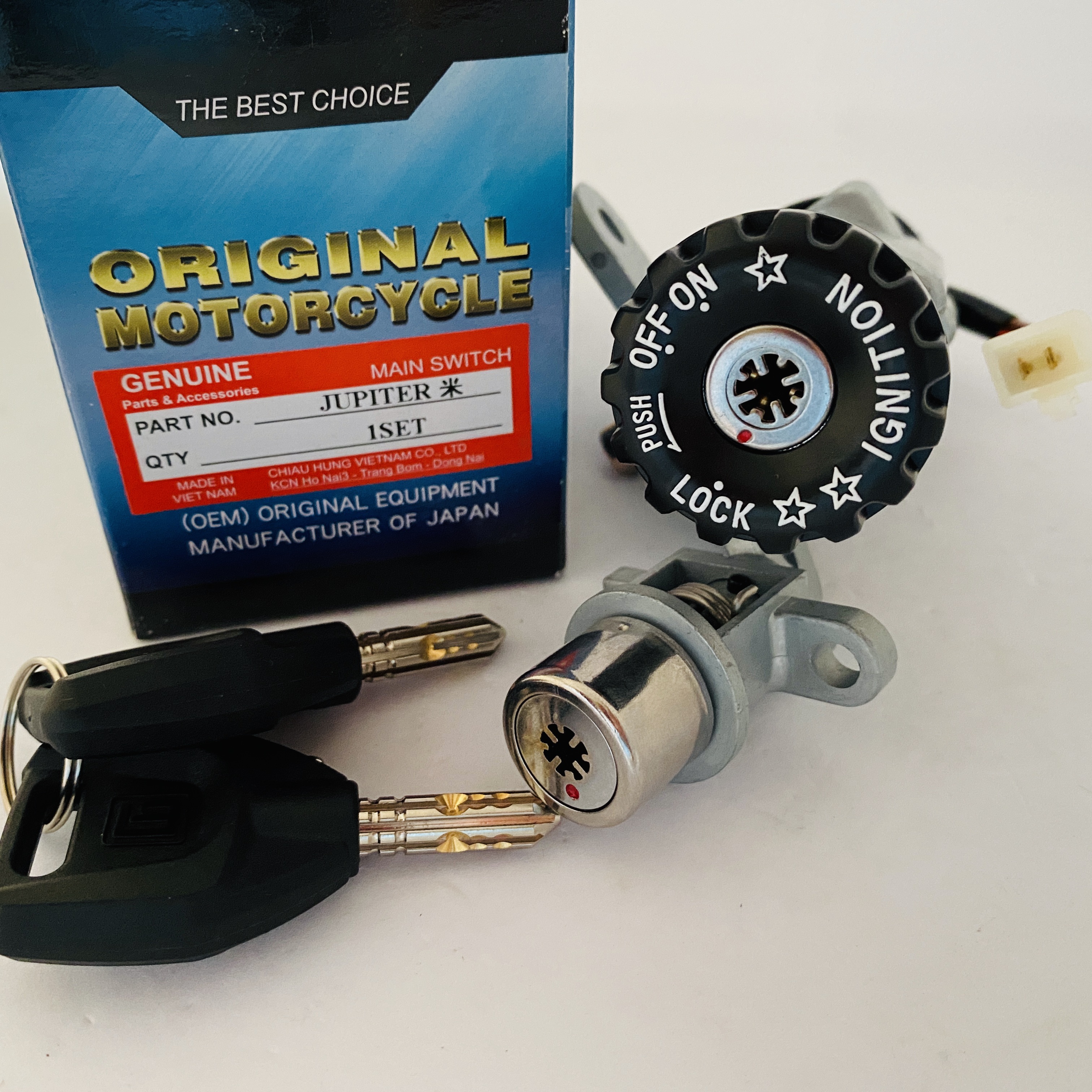 Ổ Khóa Từ 8 cạnh Yamaha Jupiter (2 Dây)