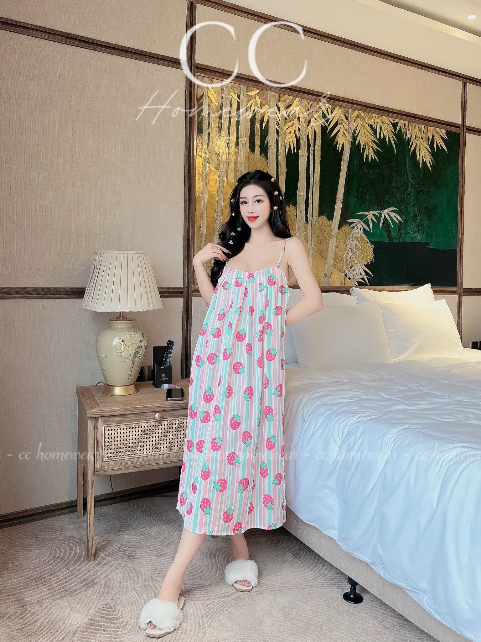 ĐẦM 2 DÂY XẾP LY D2DXL_CC Homewear
